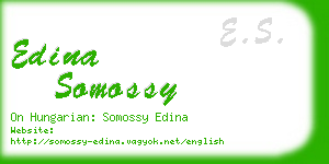 edina somossy business card